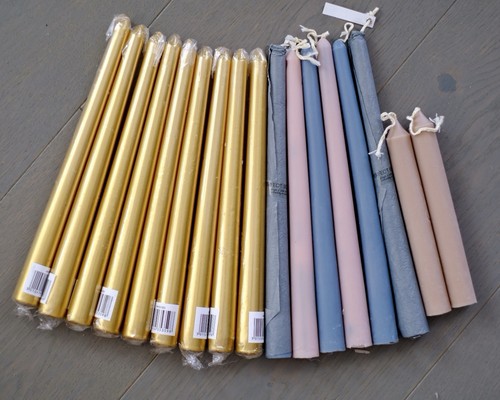 Assorted taper candles - assorted,