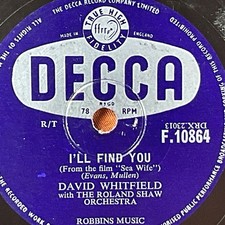 David Whitfield With the