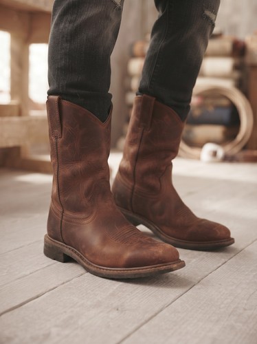 Vintage brown leather work - vintage,