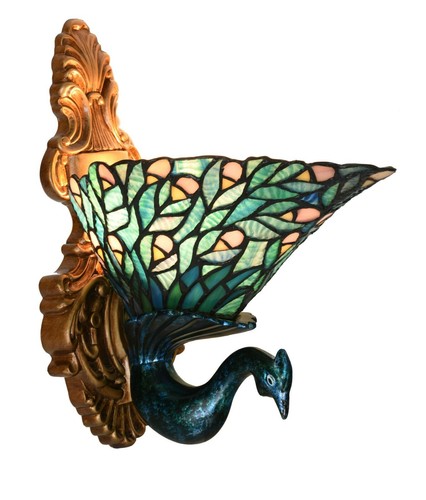 Peacock tiffany style wall - peacock,