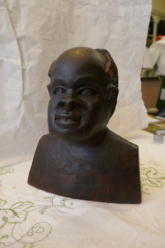 African wooden head - head,, large