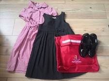 King's Cross academy uniform girls BUNDLE shoes(UK10.5) & bag age5-7
