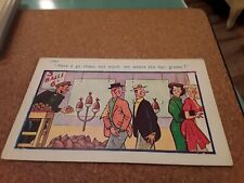 SEASIDE COMIC POSTCARD COCONUT SHY. 3 BALLS 6D TOUCH EM WHERE THE HAIR GROWS!