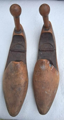 Antique pair wooden hinged - antique,