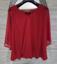 Ladies Red V neck Chiffon