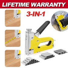 3 IN 1 HEAVY DUTY STAPLE GUN TACKER UPHOLSTERY STAPLER WITH 3000 STAPLES