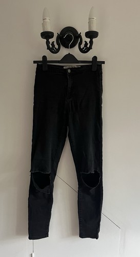 Black skinny jeans ripped - black,