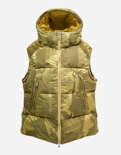 New yellow graphic gilet - yellow,