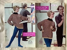 P&B from Patons vintage knitting pattern SC17. Leotard & top ORIGINAL.
