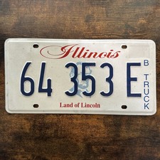 Illinois B Truck License Plate