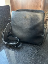 Radley Black Leather Handbag Shoulder Bag Excellant Condition . Unwanted Present