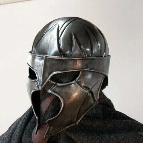 Medieval steel knight helmet - medieval,