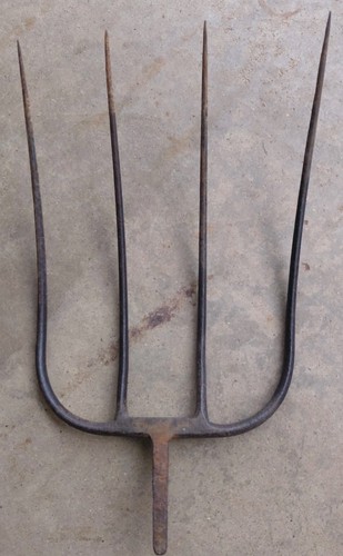 Tine pitchfork rake head - ,