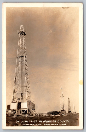 Rppc postcard drilling - postcard, in
