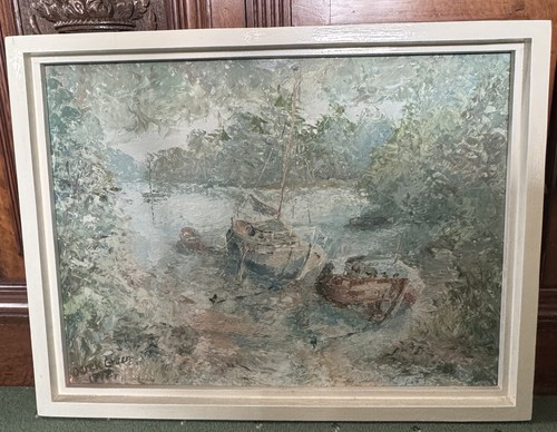 Vintage impasto oil painting - impasto,