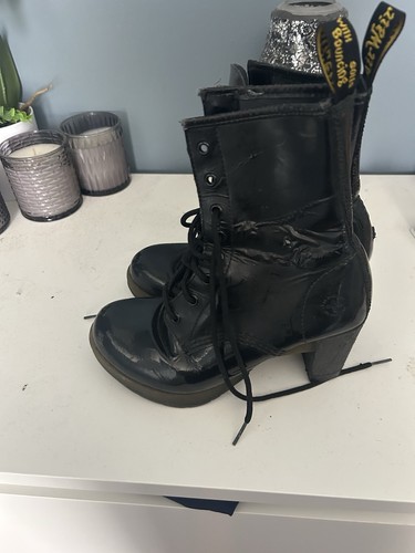 Martens black patent boots - black,