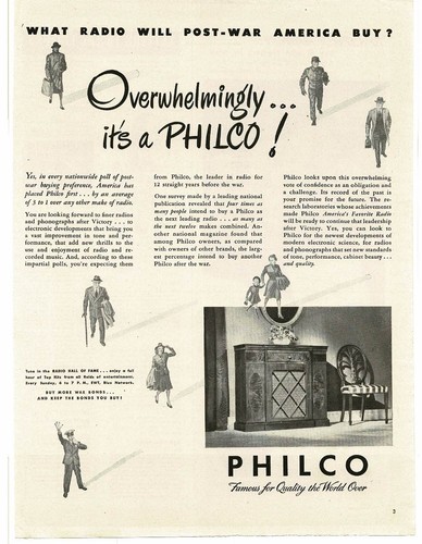 1945 philco radio floor - 1945,