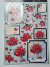 A4 Decoupage Sheet Kit Pre-cut Christmas Craft Card Making Scrapbooking Anita's