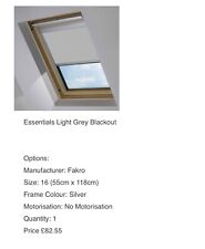 Grey blackout blind for 60cm