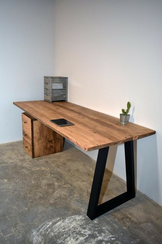 Reclaimed wood office - wood, desk