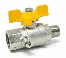 3/8" x 1/2" TEST POINT BALL VALVE GAS TEST LPG STATIC CARAVAN