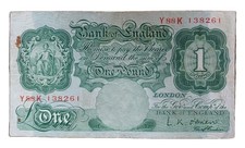 Bank Of England One Pound £1 Note.  P. S. Beale