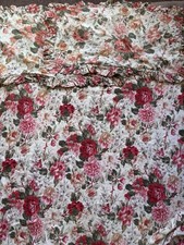 Vintage Ralph Lauren Floral Ruffle King Duvet 100% Cotton With 2 Pillow Cases