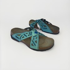 Betula by Birkenstock Women’s Turquoise Studded Jeweled Sandals Size 40-9