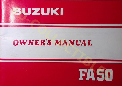 Suzuki fa50 owners manual - owners,