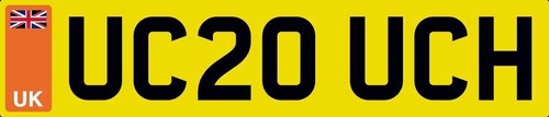 Crouch number plate - plate, uch