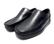 Marks And Spencer Shoes Size 8.5 UK New Black Genuine Leather Loafers Mens