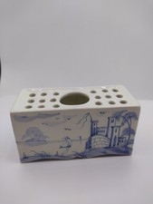 Oxford blue white flower - blue, &