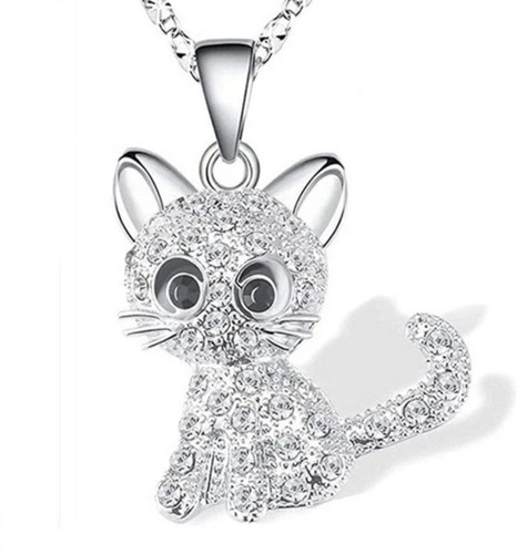 Kitten pendant chain clear - chain,