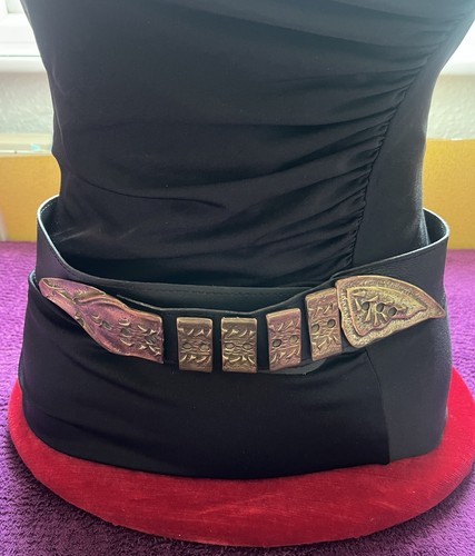 Vintage black leather snake - vintage,