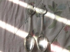 2 1937 king George VI coronation spoons very collectable silver plate