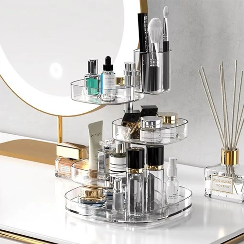 Transparent makeup organiser - transparent,