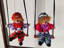 Clowns marionette set of 2(