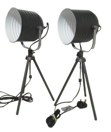 Pair grey metal nautical - grey,