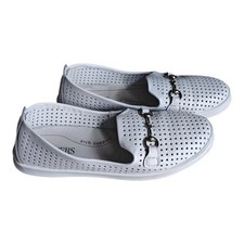 Pavers Ladies White Leather