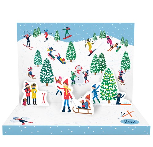 Let snow music box card - snow,