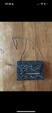 Lotus Snake skin clutch Bag /
