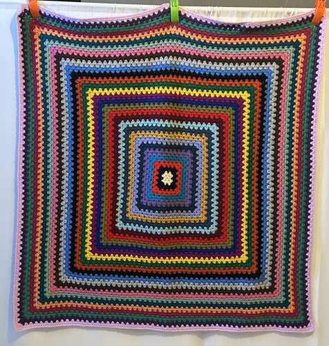 Hand crocheted granny - hand,