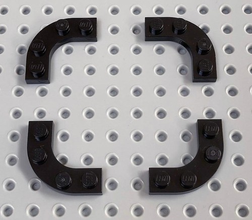 Lego black 3x3 - lego, corner