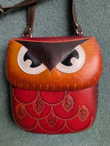 New red orange leather - red/orange,