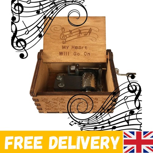Wooden music box - music, crank
