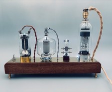 Vintage Radio Valves and Tubes Set Display Alternative Lighting Display Unit