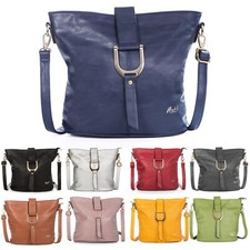 Mabel London Womens Faux Leather Bucket Style Cross Body Shoulder Bag - FRANKIE