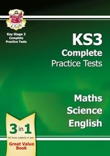 KS3 Complete Practice Tests - Maths, Science & English... by CGP Books Paperback