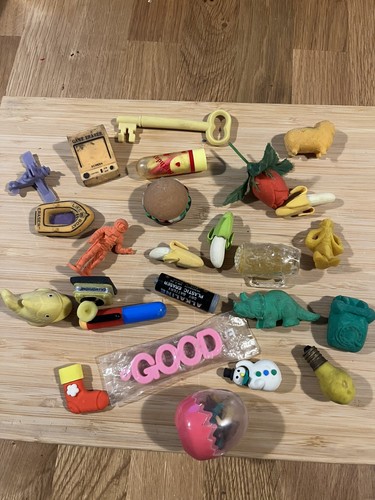 Vintage rubber erasers - vintage,