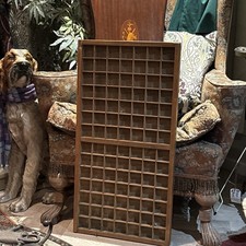 Vintage Printers Tray with regular compartments 16 1/2  X 32" Displays